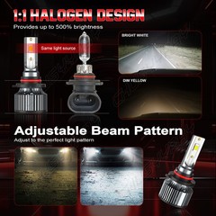 For GMC Sierra 2500HD 3500HD 2015 LED Headlight High/Low Beam Bulbs White 6500K