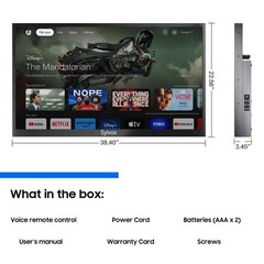 Sylvox 43” Outdoor Smart TV for Partial Sun Google TV QLED Dolby 1000nits IP55