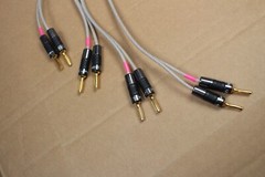 Qed Silver Special 25th anniversary edition Speaker Cable ( 4pc-2ft. ) mad in UK