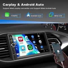 Double Din Apple Carplay Android Auto 7″ Car Stereo Radio Bluetooth Touch Screen