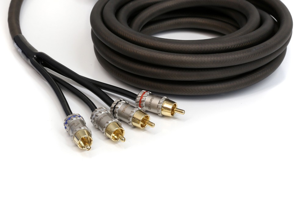 KnuKonceptz Krystal Twisted Pair OFC 4 Channel Smoke RCA Cable 20ft 6M