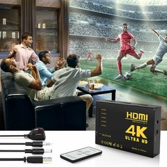 5 In 1 Out HDMI Switch 4K Splitter 5 Port Selector Switcher Hub IR Remote HDTV