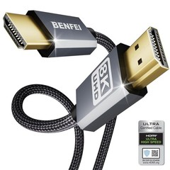 Ultra High Speed Nylon Braided 8K HDMI Cable, 6 Feet, Dynamic HDR Support