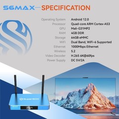 Superbox S6 max Android Smart TV Box 8k Ultra HD Voice Control System fast ship