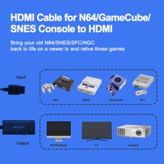 N64 To HDMI Converter Adapter 1080p HD Cable For Nintendo Gamecube NES SNES N64