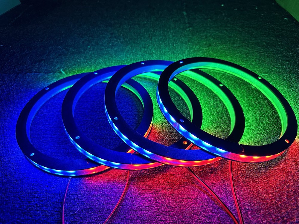 N/A 4PCS 6.5″ Car Speaker Ring Lights App Controlled