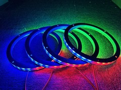 N/A 4PCS 6.5″ Car Speaker Ring Lights App Controlled