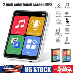 Support 128G MP3 Player Bluetooth HiFi Lossless Sound Music Recorder FM Radio US