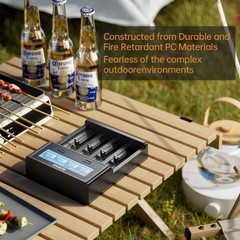 Smart Battery Charger 4A Fast Charging for Rechargeable Li-ion Ni-MH Ni-Zn