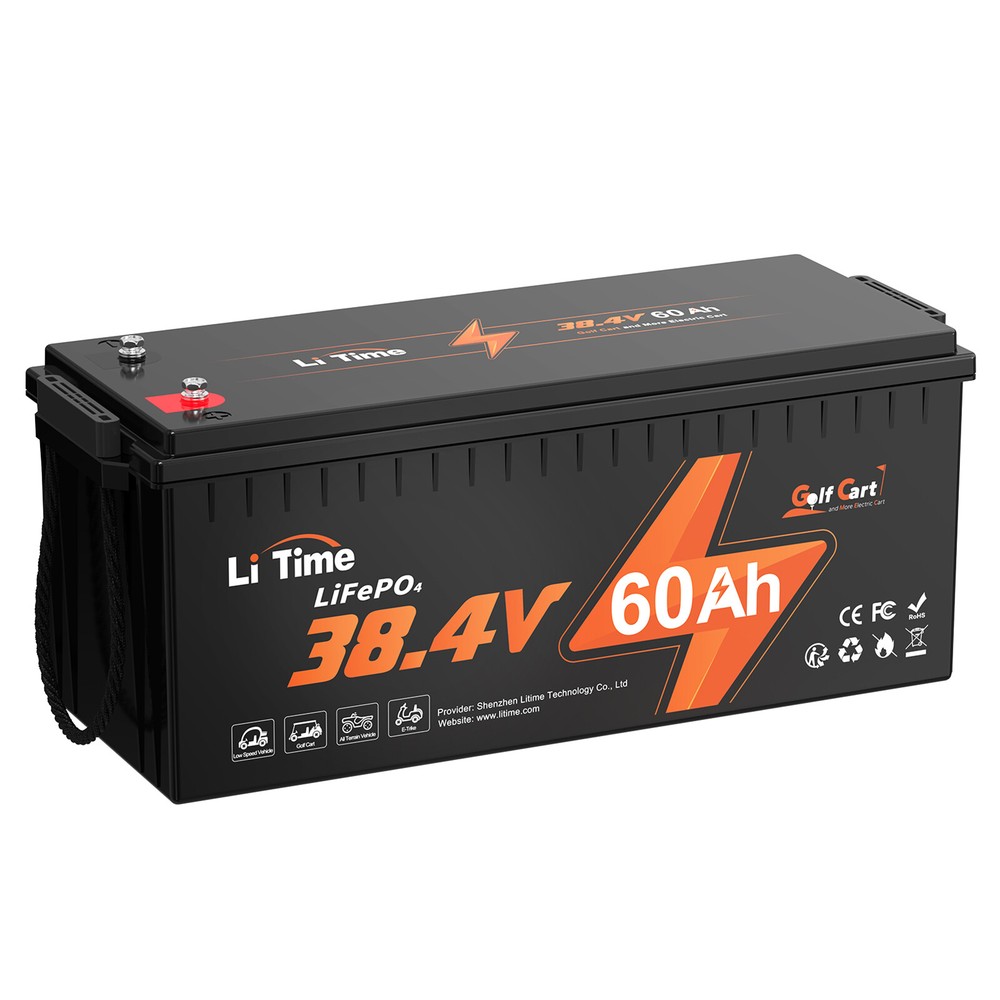 Refurbished LiTime 36V 60Ah Golf Cart LiFePO4 Lithium Battery 2304Wh 120A BMS