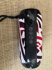 Custom Bluetooth Speaker Tribal Red White Black Polynesian Design W/Hand Strap