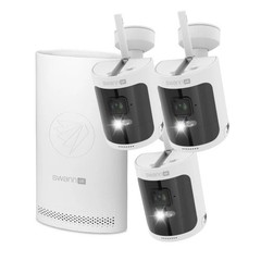 Longer charge 4K Wireless Security Kit with 3 x Wire-Free Cameras & NVR Tower