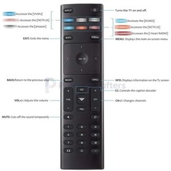 Fit Vudu Amazon iheart Netflix XRT136 W/6 Keys Smart TV Remote Control For Vizio