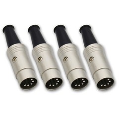 Metal Housing – 4,5 Pin DIN Connector Male for Audio Cables & Interconnects