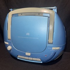Y2K 2000s Emerson Sky Blue Radio CD Cassette – CASSETTE NEEDS WORK -READ DESC