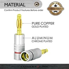5 Pairs 4mm Gold Audio Deadbolt banana Plug Connector Jack Adapter Speaker Wire