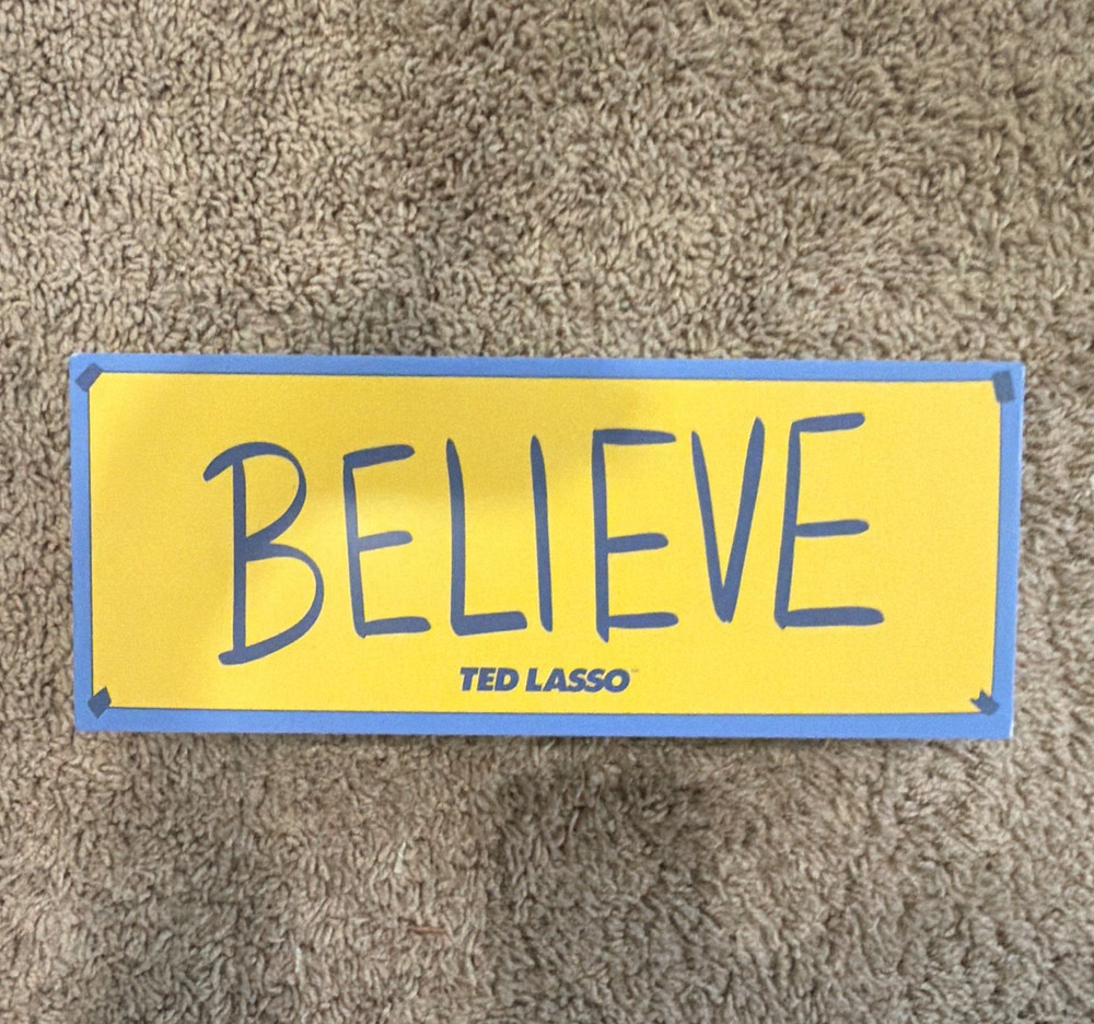 Ted Lasso BELIEVE Blue/Yellow Light Box Sign, Wall Mountable, USB