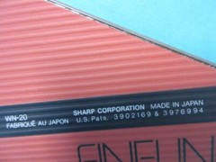 AWESOME VINTAGE SHARP FINELINE SOLAR CELL CALCULATOR WN-20 ORANGE W/ CASE RARE