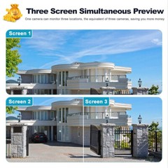 2PCS Camara De Seguridad 4K Wifi Inalambricas Para Exterior Con Vision Nocturna
