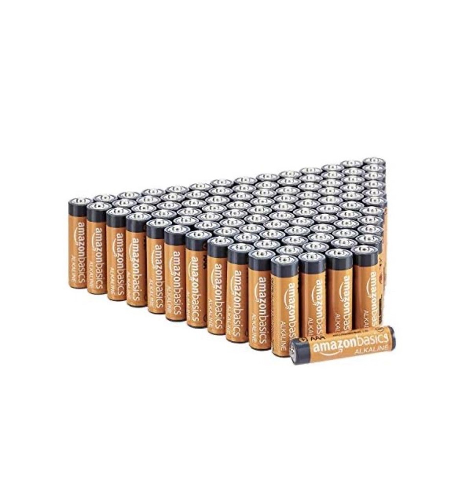 Amazon Basics AAA Alkaline Batteries – 100 Pack (1.5V)