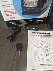 vintage Remmington 5.5in Black & White CRT TV w/ AM/FM Radio, Model #00815