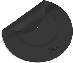Turntable Platter Mat Black Rubber Silicone Design for Universal to All LP Vinyl