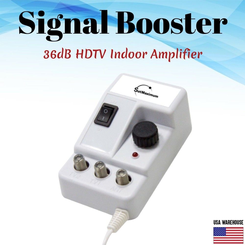 36dB HDTV Antenna Amplifier Signal Booster Channel Boost Range Extender Indoor