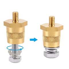 2*Battery Pole Adapter Terminal Connector Fittings M6 Thread Post Adapter