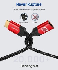 10FT Red HDMI Extension Cord – High-Speed Connectivity for Devices and Displays