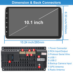 10.1″ IPS Android 13 8Core 4G LTE WiFi 1 DIN Car Radio Stereo GPS BT Audio DVR