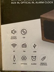 SoundBeast Stereo Shelf System CD Player, Bluetooth, FM Radio, USB Playback, Aux
