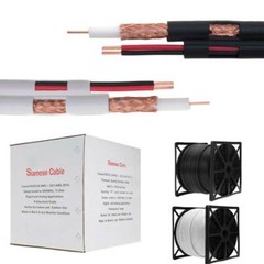 RG59 Siamese Coaxial Cable 18/2 20AWG CCTV Video & Power Wire 250ft/500ft/1000ft