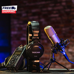 TH-02 Professional Studio Monitor Headphones Wired over Ear