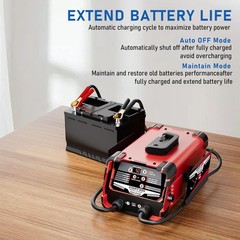 AZZUNOX 50A Car Battery Charger Starter Maintainer