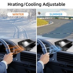 1200W Heater Portable Heating & Fan Defroster Demister for Car Truck DC 12V/24V