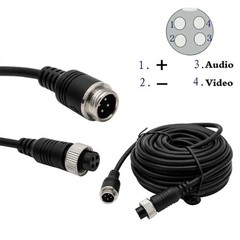 5M/10M/20M Car Video 4Pin Extension Cable FOR HD Backup Camera TRUCK RV MONITOR