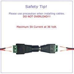 5 Pairs 10pcs Male & Female 5.5mm x 2.1mm DC Power Connector Jack Plug 12V 24V