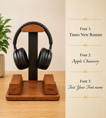 Caspe Headset Stand for Desk Headphone Stand Wood Personalized Father’s Day Gift