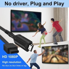 Wii HDMI Adapter Converts AV Component to Digital Output 480i to 480p Upscale
