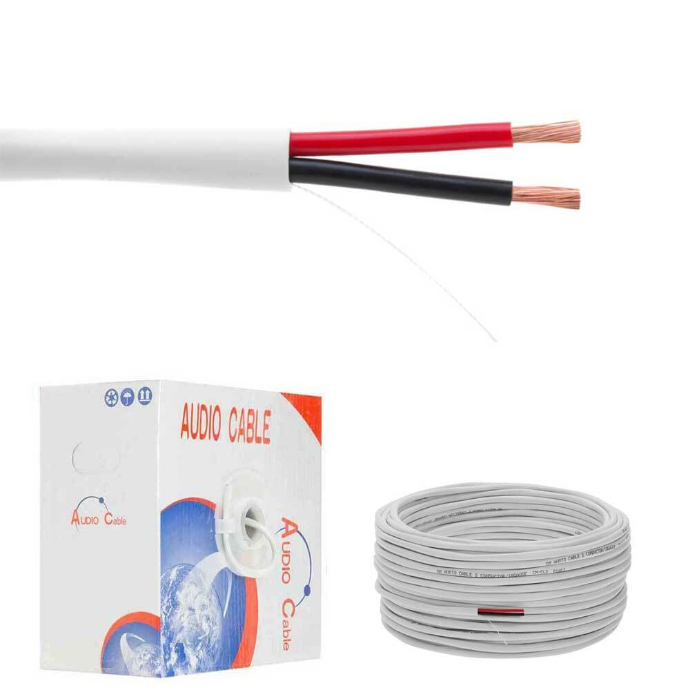 500FT Speaker Cable 12 AWG Gauge 12/2 CL2 IN WALL Audio Wire 2 Conductors