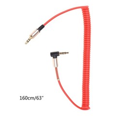 Stretchable Spring Cable 1.8m Long for Car Phone Headphone Speaker Accessories