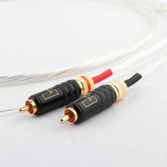 6feet Silver Plated Tonearm Cable 5Pin DIN to RCA Phono Cable with Ground Line