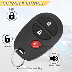 Key Fob Replacement for 2008-2013 Toyota Highlander/ 08-18 Sequoia/ 04-17