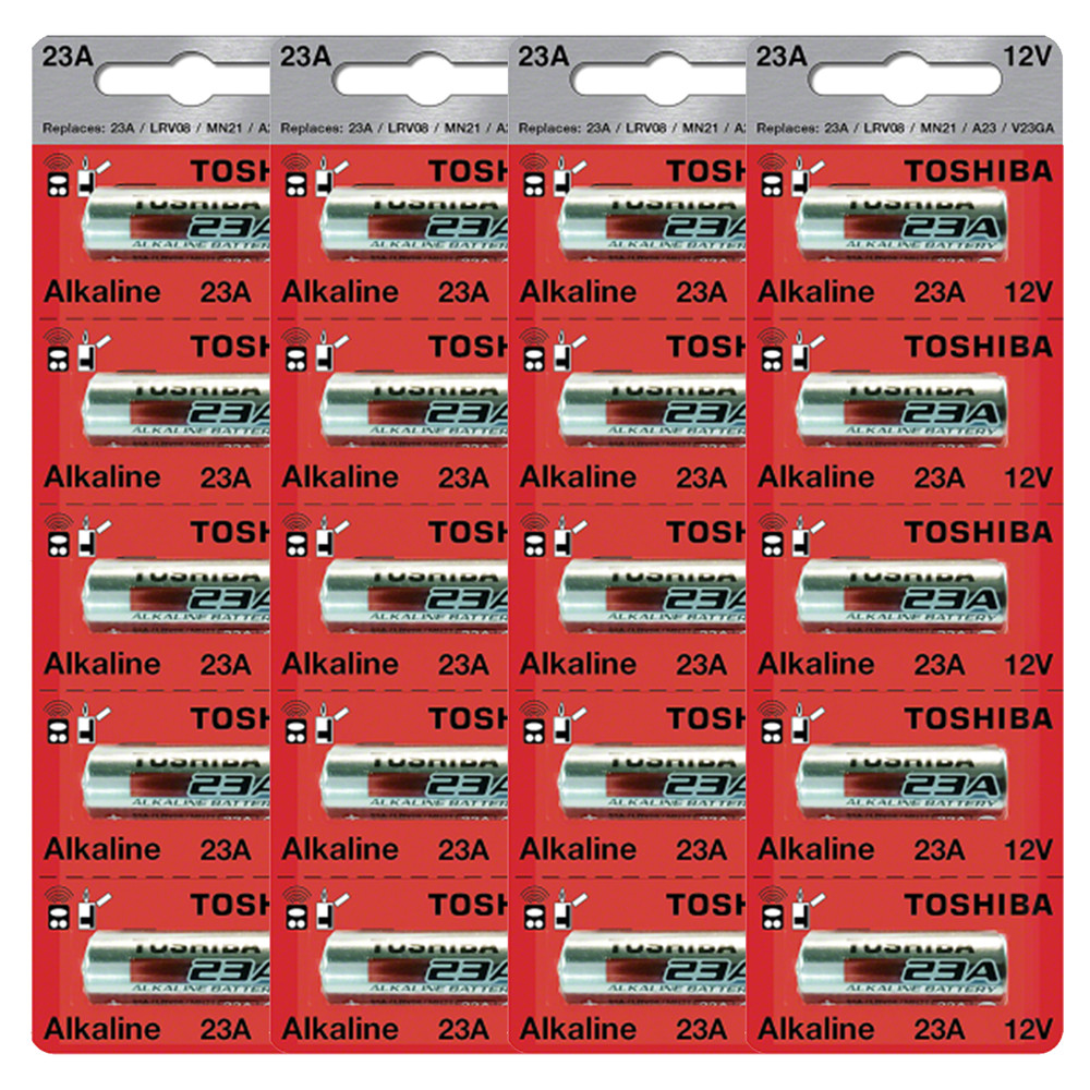 Toshiba A23 Battery 12Volt 23AE 21/23 GP23 23A 23GA MN21 (20 Batteries)