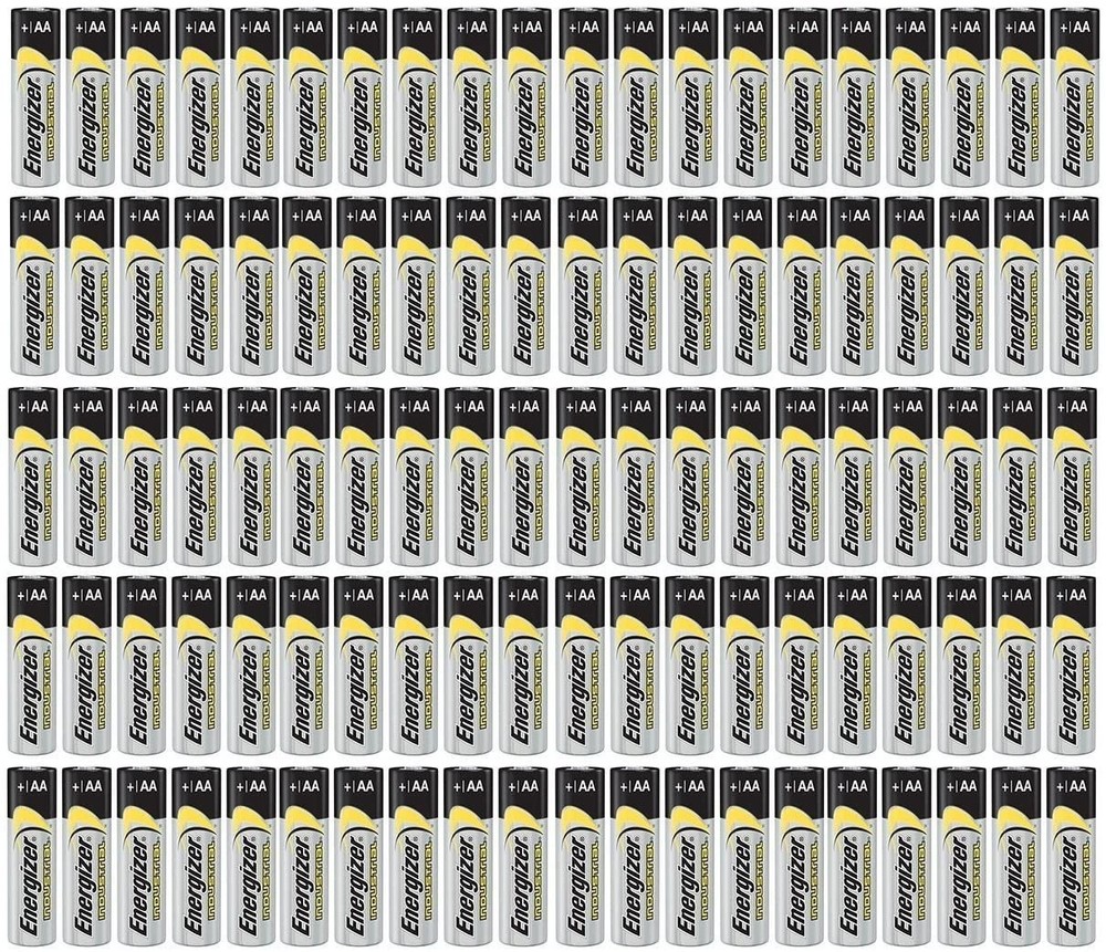 100 count Energizer Industrial AA EN91 Alkaline 1.5v Batteries LR06