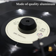 45 RPM Record Adapter 7 Inch Vinyl Dome Adapter for Turntables Black