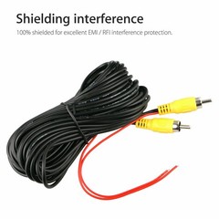32ft Car RCA Video Extension Cable & Detection Wire for Rear View Backup Camera