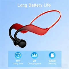 Wireless Bone Conduction Headphones 5.3 Open Ear Headphones IPX8 Built-in 32GB