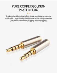 2.5mm 3.5mm Audio Jack Adapter Converter Gold Plated Headphone Mic Stereo Plug