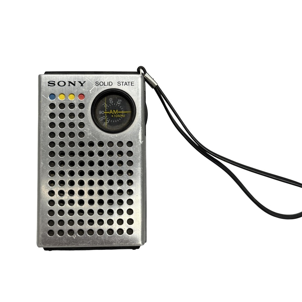 Vintage Sony TR-4100 Solid State AM 6 Transistor Pocket Radio Silver Hong Kong